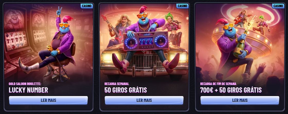 Consulte todas as promoções disponíveis no Mr Pacho Casino, incluindo rodadas grátis semanais e bónus de recarga de fim de semana